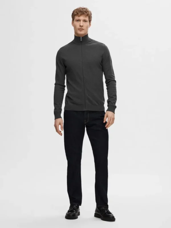 Strik>SELECTED LYNLÅS CARDIGAN Grey