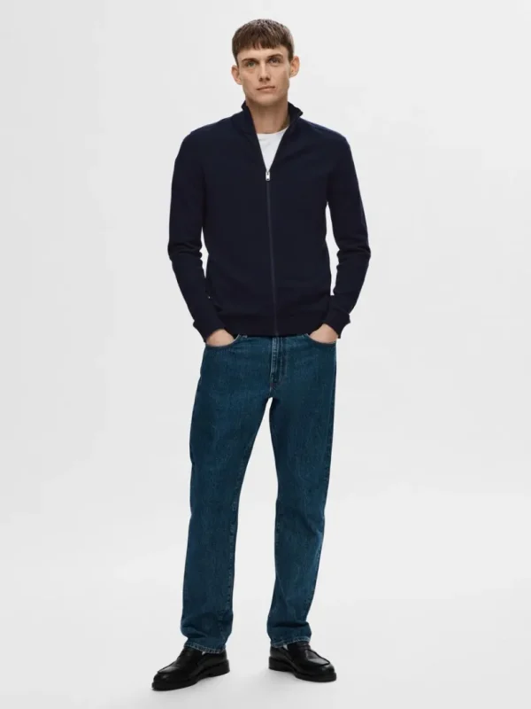 Strik>SELECTED LYNLÅS CARDIGAN Blue