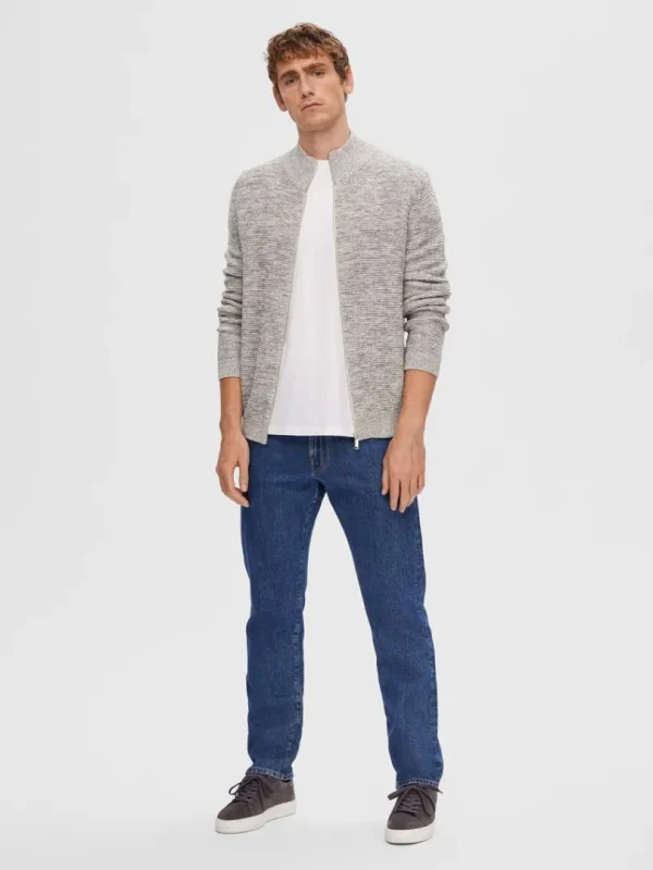 Strik>SELECTED LYNLÅS CARDIGAN Grey