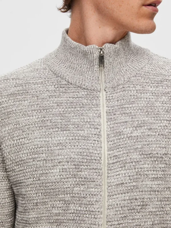 Strik>SELECTED LYNLÅS CARDIGAN Grey