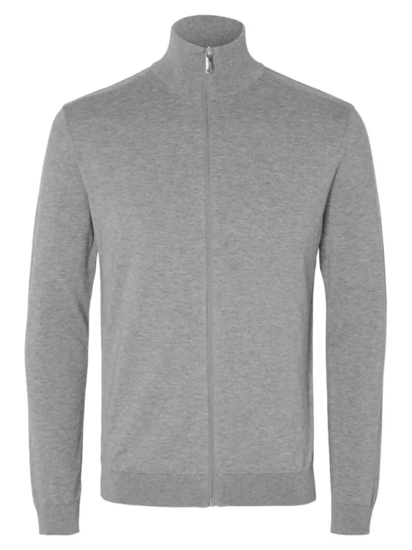 Strik>SELECTED LYNLÅS CARDIGAN Grey