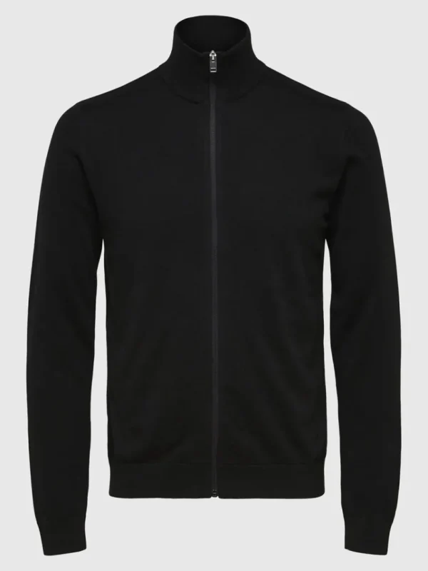 Strik>SELECTED LYNLÅS CARDIGAN Black