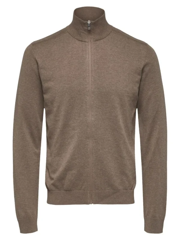 Strik>SELECTED LYNLÅS CARDIGAN Brown