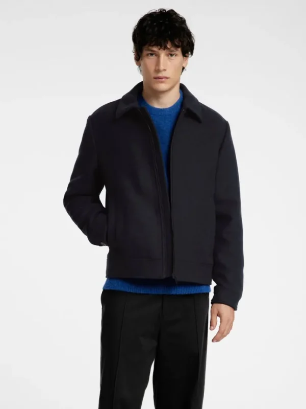 Overtøj>SELECTED LYNLÅS KORT JAKKE Blue
