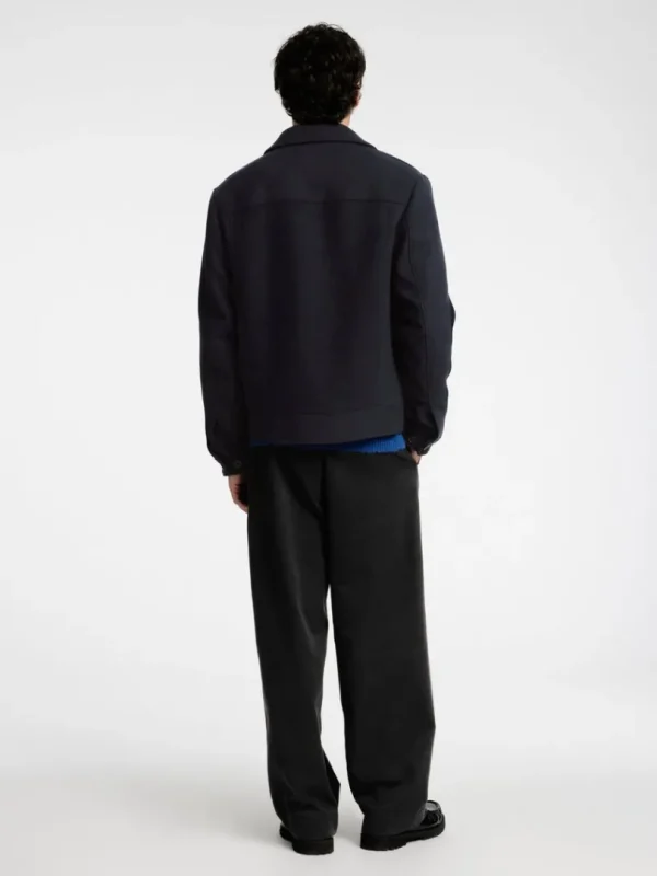 Overtøj>SELECTED LYNLÅS KORT JAKKE Blue