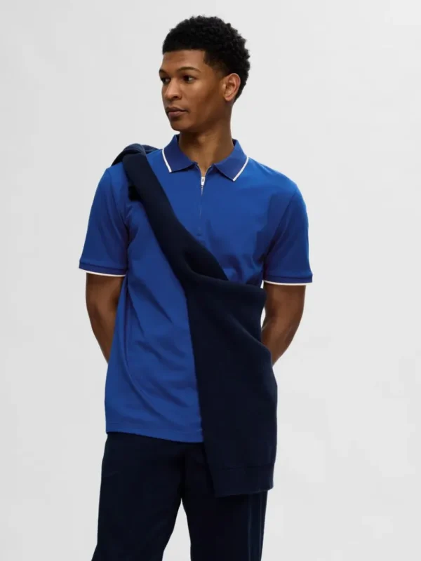 Poloer>SELECTED LYNLÅS POLO Blue