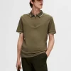 Poloer>SELECTED LYNLÅS POLO Green