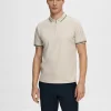 Poloer>SELECTED LYNLÅS POLO Beige