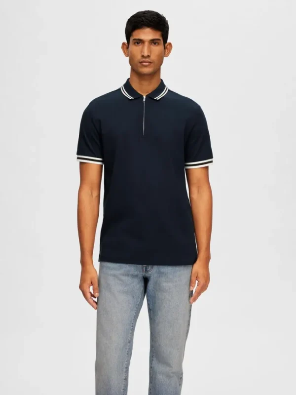 Poloer>SELECTED LYNLÅS POLO Blue