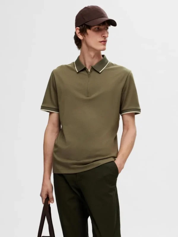 Poloer>SELECTED LYNLÅS POLO Green