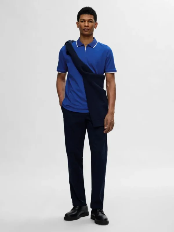 Poloer>SELECTED LYNLÅS POLO Blue