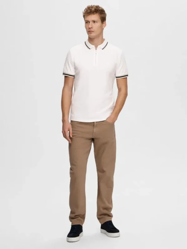 Poloer>SELECTED LYNLÅS POLO White