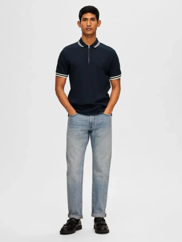 Poloer>SELECTED LYNLÅS POLO Blue