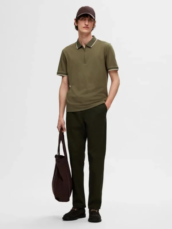 Poloer>SELECTED LYNLÅS POLO Green