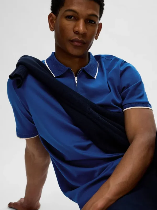 Poloer>SELECTED LYNLÅS POLO Blue