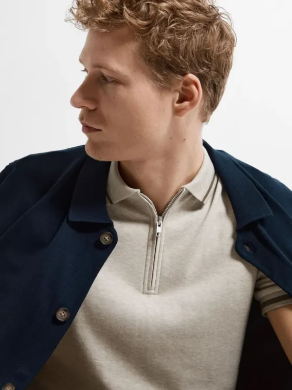 Poloer>SELECTED LYNLÅS POLO Beige