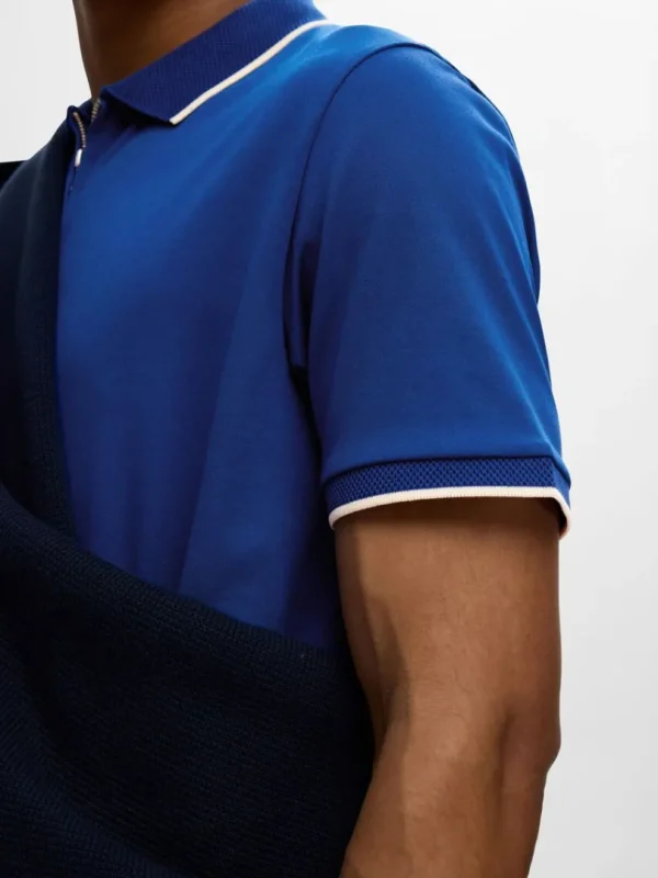 Poloer>SELECTED LYNLÅS POLO Blue