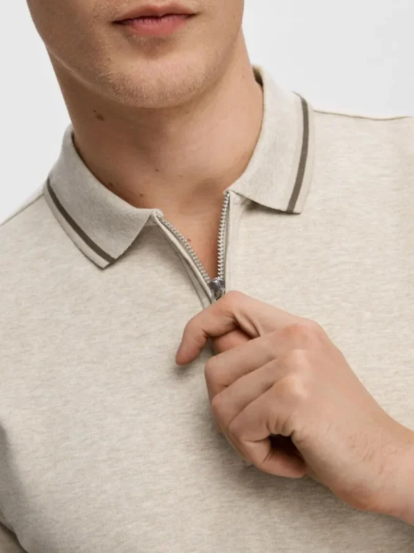 Poloer>SELECTED LYNLÅS POLO Beige