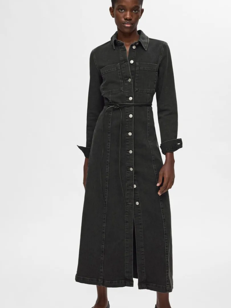 maxi_denimkjole_2.webp Kjoler>SELECTED MAXI DENIMKJOLE Black