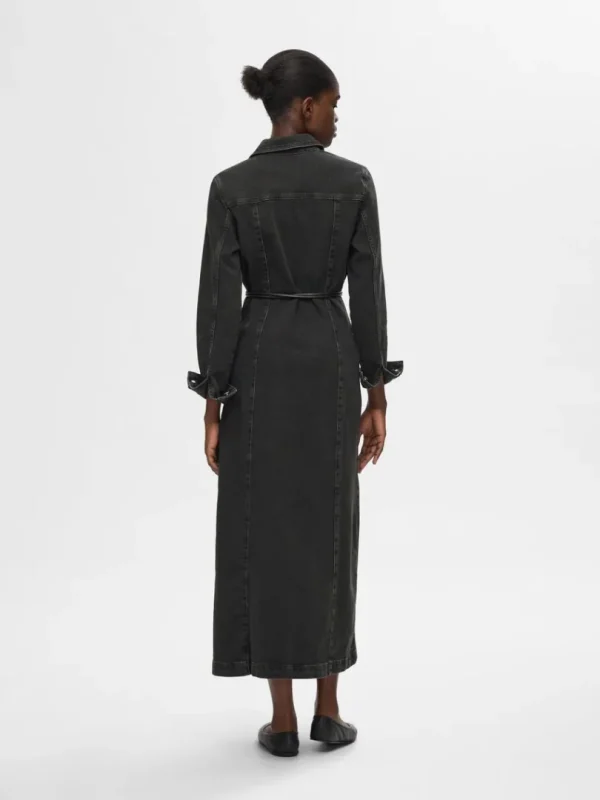 Kjoler>SELECTED MAXI DENIMKJOLE Black