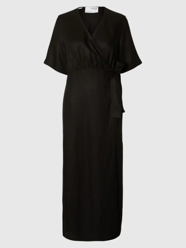 Kjoler>SELECTED MAXI SLÅ OM KJOLE Black