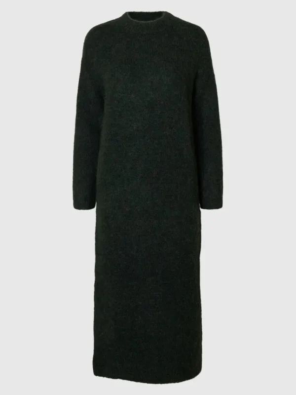 Kjoler | Strik>SELECTED MAXI STRIKKET KJOLE Green