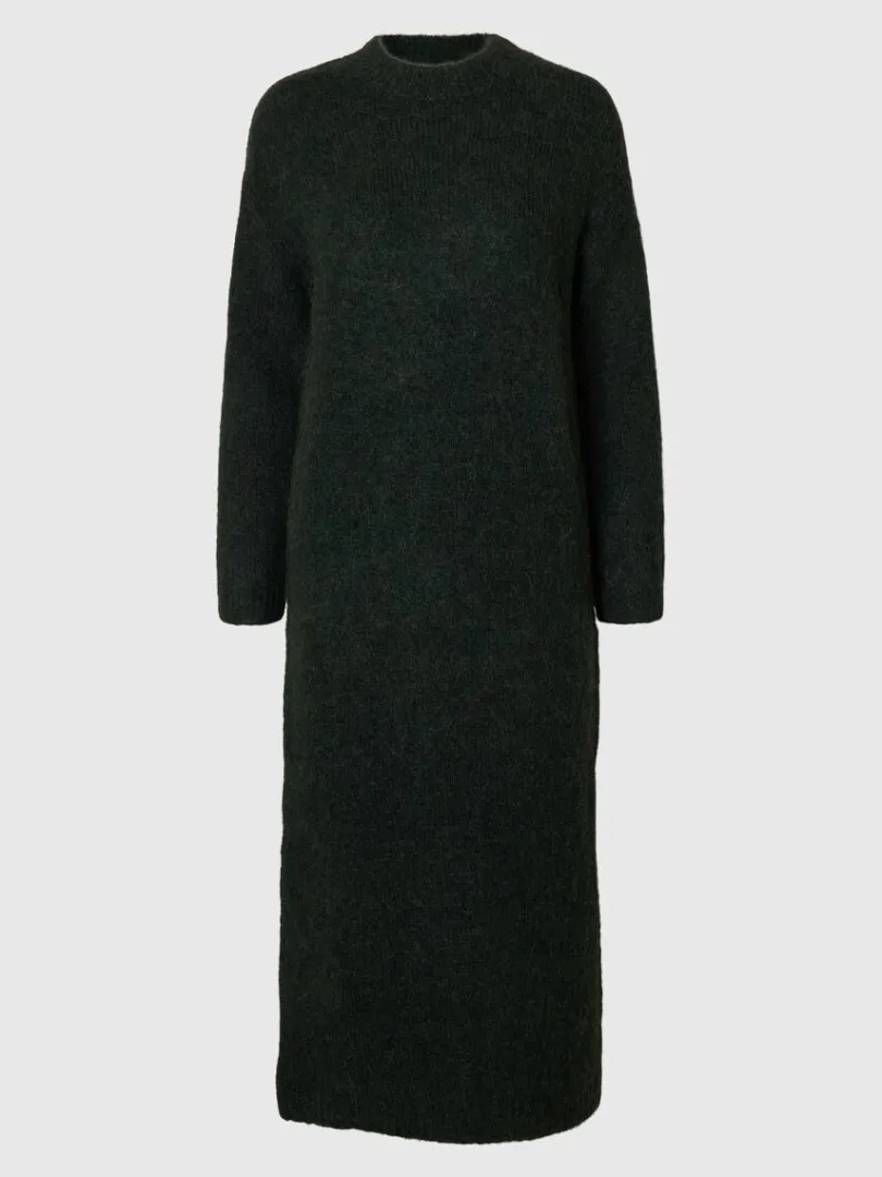 maxi_strikket_kjole_0-1.webp Kjoler | Strik>SELECTED MAXI STRIKKET KJOLE Green