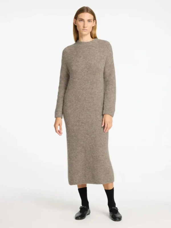 Kjoler | Strik>SELECTED MAXI STRIKKET KJOLE Grey