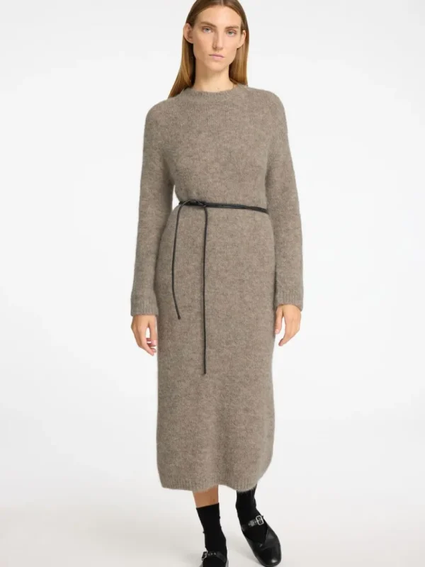 Kjoler | Strik>SELECTED MAXI STRIKKET KJOLE Grey