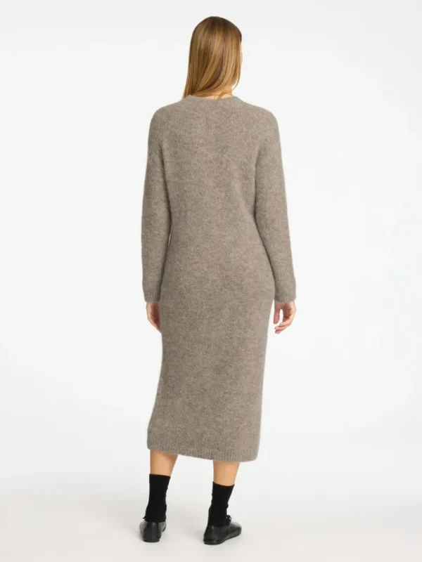 Kjoler | Strik>SELECTED MAXI STRIKKET KJOLE Grey
