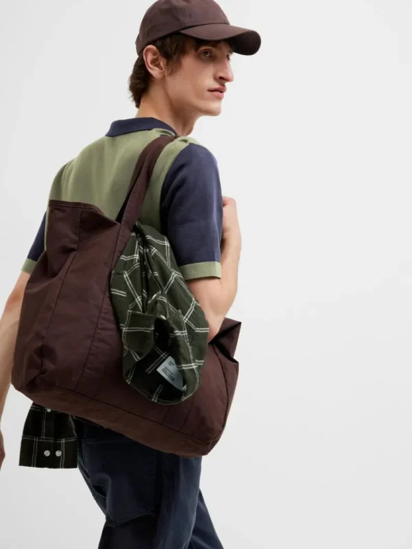 Poloer | Strik>SELECTED MED FARVEBLOKKE STRIKKET POLOSHIRT Blue