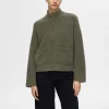 Strik>SELECTED MED LYNLÅS CARDIGAN Green