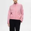 Strik>SELECTED MED LYNLÅS CARDIGAN Pink