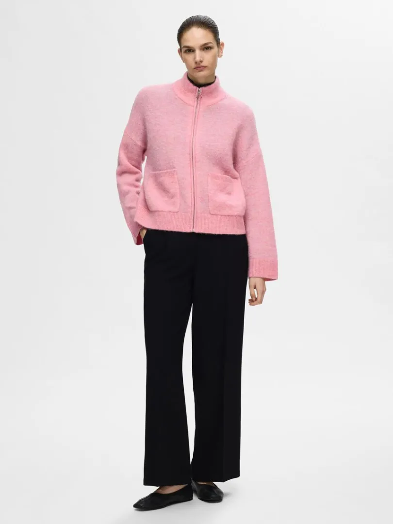 med_lynls_cardigan_1-4.webp Strik>SELECTED MED LYNLÅS CARDIGAN Pink