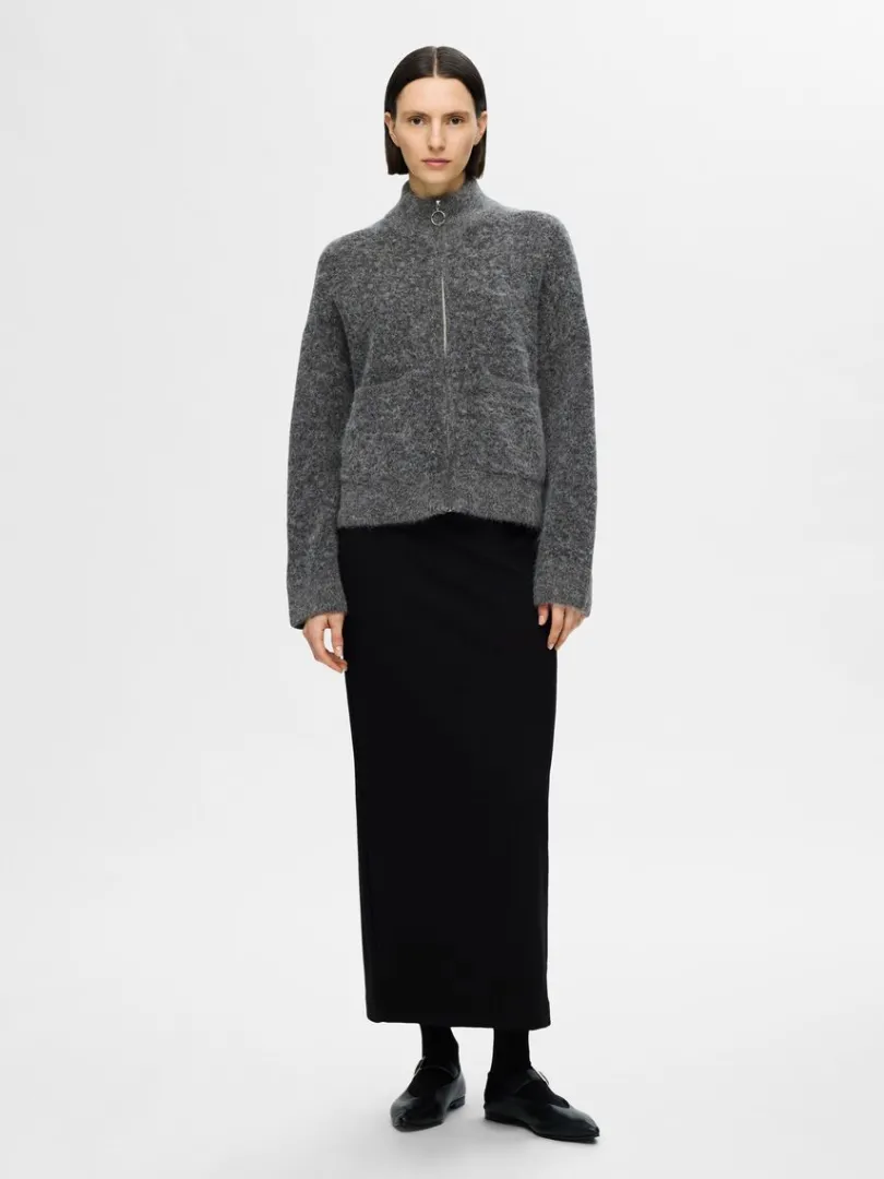 med_lynls_cardigan_1.webp Strik>SELECTED MED LYNLÅS CARDIGAN Grey