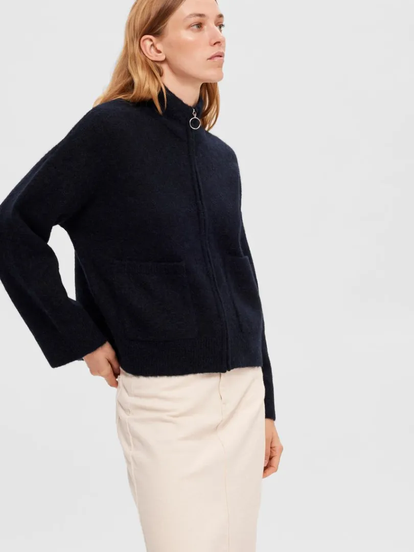 med_lynls_cardigan_2-8.webp Strik>SELECTED MED LYNLÅS CARDIGAN Blue