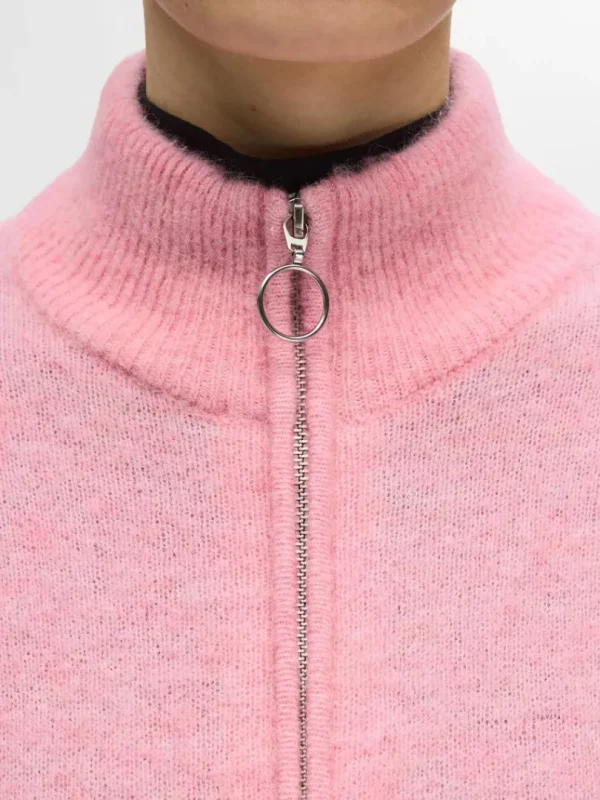 Strik>SELECTED MED LYNLÅS CARDIGAN Pink