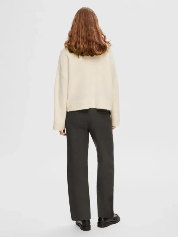 Strik>SELECTED MED LYNLÅS CARDIGAN Beige