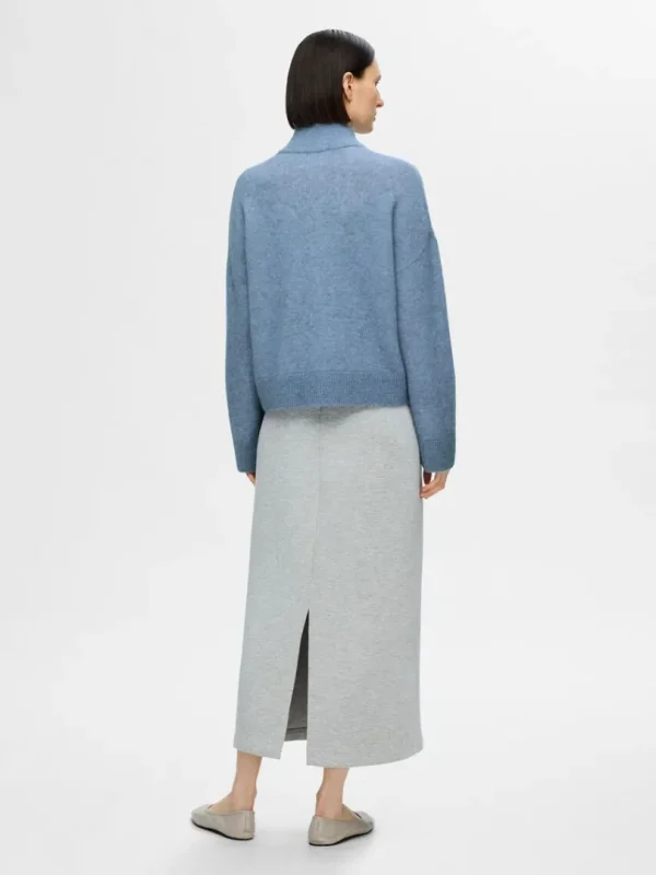 Strik>SELECTED MED LYNLÅS CARDIGAN Blue