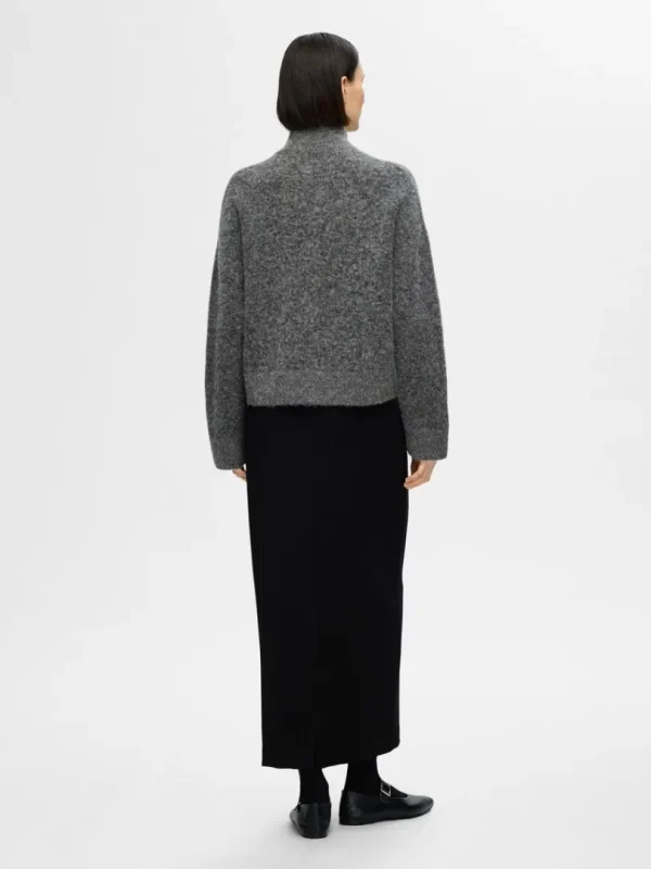 Strik>SELECTED MED LYNLÅS CARDIGAN Grey