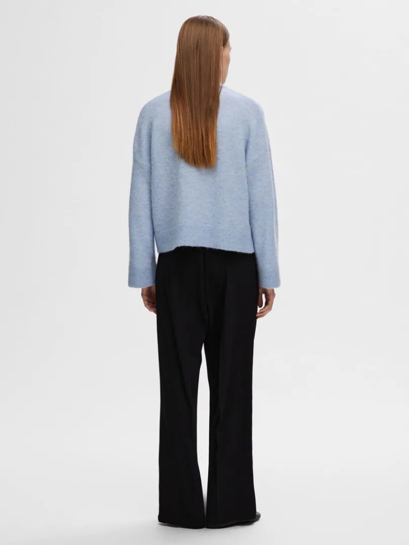 med_lynls_cardigan_4-7.webp Strik>SELECTED MED LYNLÅS CARDIGAN Blue