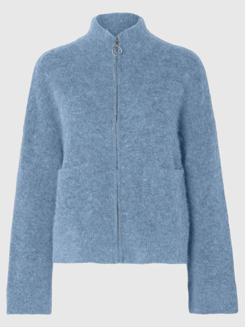 med_lynls_cardigan_5-2.webp Strik>SELECTED MED LYNLÅS CARDIGAN Blue