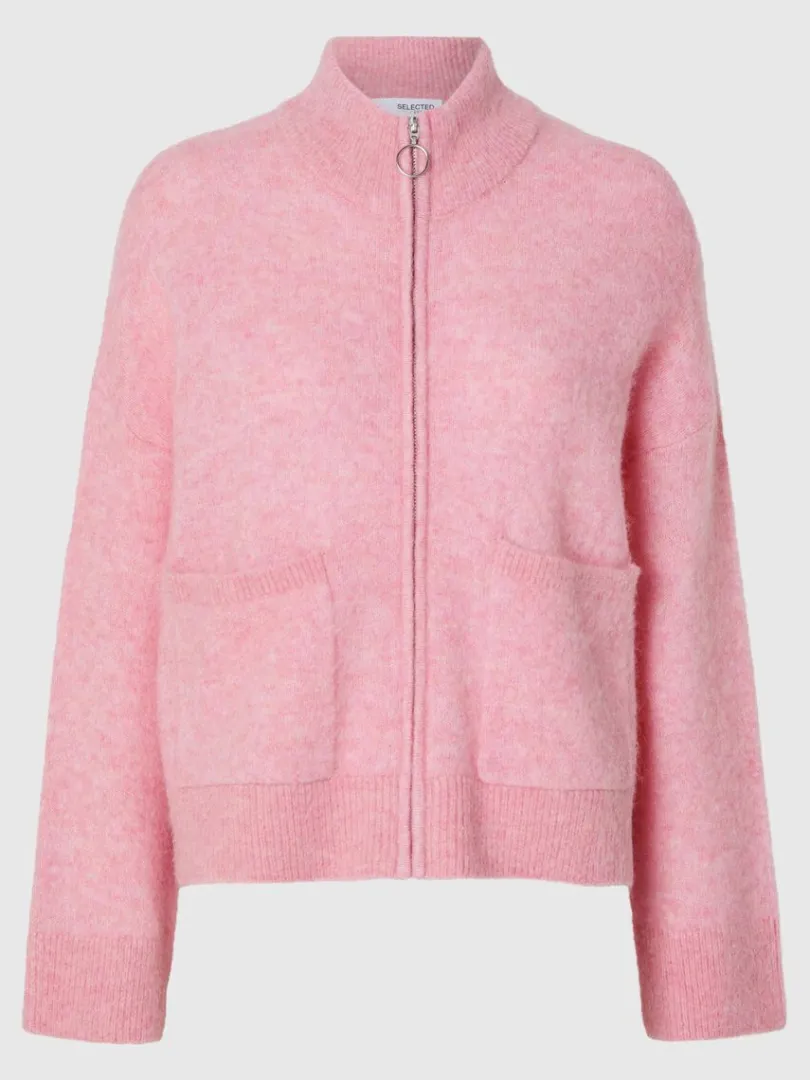 med_lynls_cardigan_5-4.webp Strik>SELECTED MED LYNLÅS CARDIGAN Pink