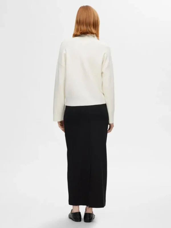 Nederdele>SELECTED MELLEMHØJ TALJE MAXINEDERDEL Black