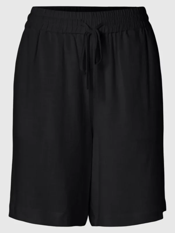 Shorts>SELECTED MELLEMHØJ TALJE SHORTS Black