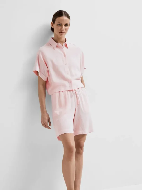 Shorts>SELECTED MELLEMHØJ TALJE SHORTS Pink