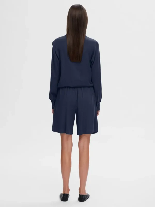 Shorts>SELECTED MELLEMHØJ TALJE SHORTS Blue