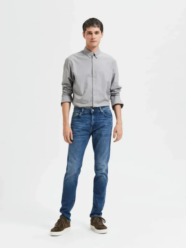 Jeans>SELECTED MELLEMVASK SLIM FIT JEANS Blue