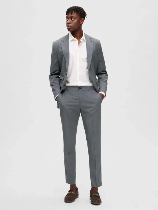 Bukser | Jakkesæt & Blazers>SELECTED MERINO-ULD BUKSER Grey