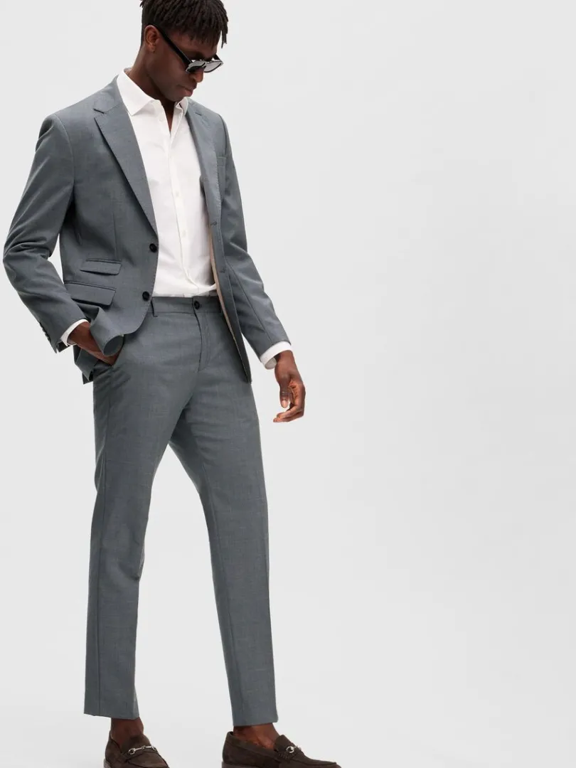 merinould_bukser_2.webp Bukser | Jakkesæt & Blazers>SELECTED MERINO-ULD BUKSER Grey